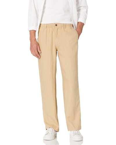 28 Palms Relaxed-fit Linen Pant With - Natural
