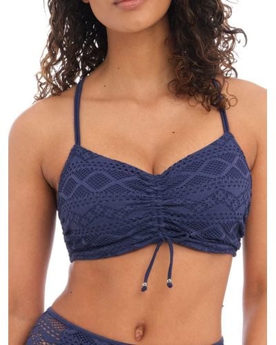 Freya Sundance Concealed Underwire Bralette Bikini Top - Blue