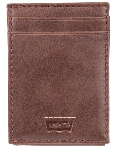 Levi's Slim Front Pocket Wallet - Brown