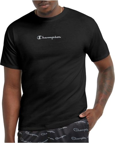 Champion , Classic Graphic, Soft And Comfortable T-shirts For - Black