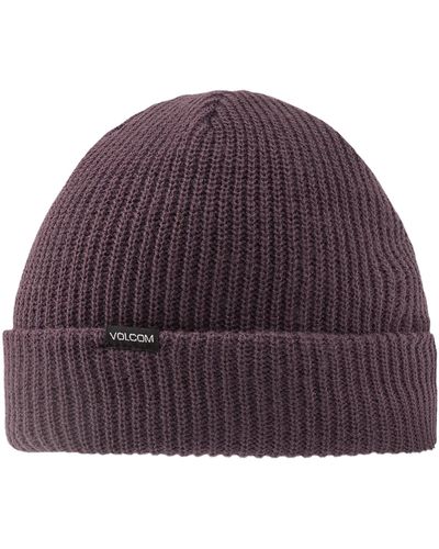 Volcom Polar Lined Roll Over Classic Fit Beanie - Brown