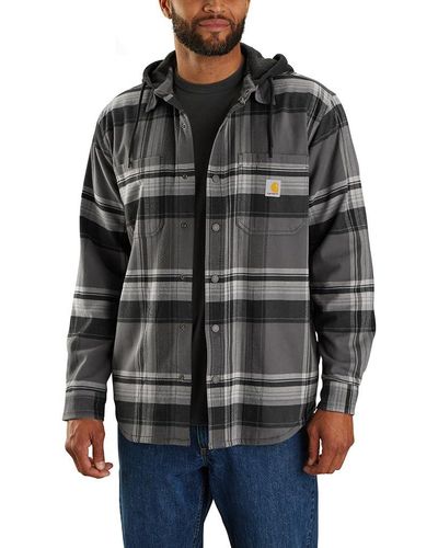 Carhartt Übergangsjacke Flannel Sherpa-Lined Hooded - Schwarz