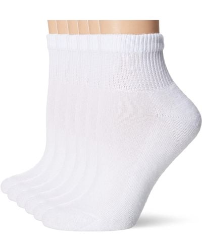 Hanes Ultimate 6-pack Comfort Toe Seamed Ankle Socks - White
