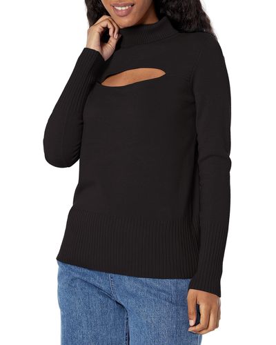 French Connection Babysoft Cut Out Sweater - Black