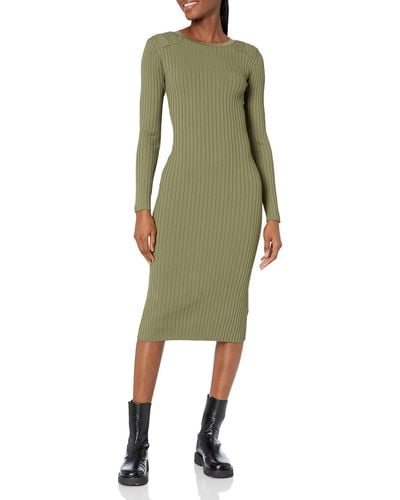 Guess Long Sleeve Florinda Maxi Sweater Dress - Green