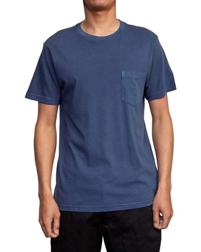 RVCA Ptc Dye Short Sleeve Premium Shirt - Blue