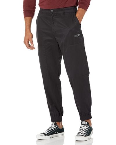 Emporio Armani Armani Exchange Limited Edition We Beat As One Twill Cargo Jogger Pant,black