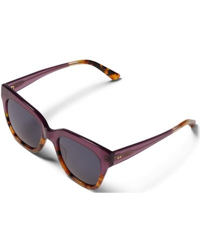 TOMS Sloane Cat-eye Sunglasses In Orchid Tortoise Fade With A Dark Gray Lens - Black