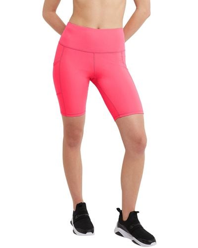 Champion , Absolute Bike, Comfortable Moisture-wicking Shorts For , 9" Inseam, Joyful Pink, Large