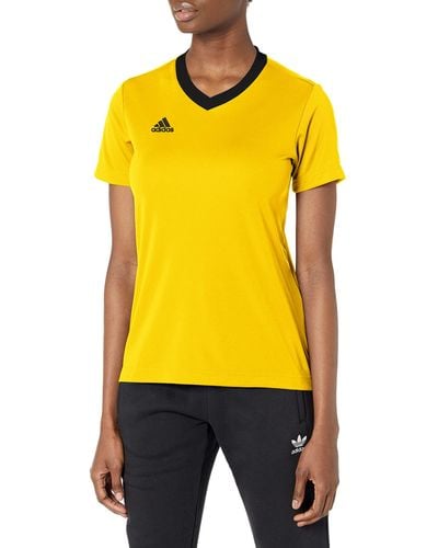 adidas Womens Entrada 22 Jersey Shirt - Yellow