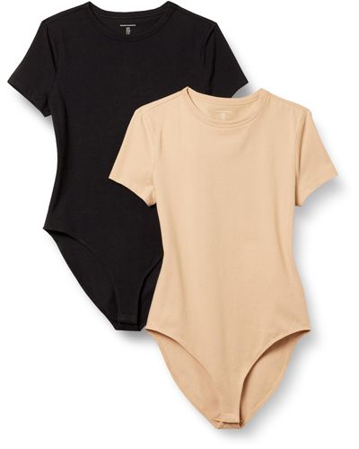 Amazon Essentials T-Shirt-Body aus elastischem Baumwolljersey mit schmaler Passform - Schwarz