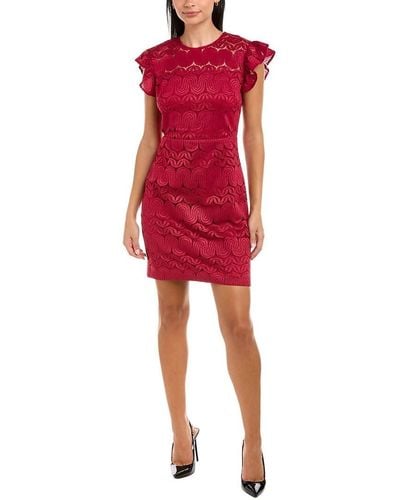 Trina Turk Trina Lace Cocktail Dress - Red