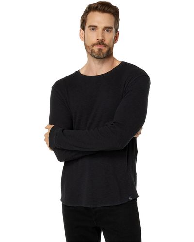 Lucky Brand Garment Dye Thermal Crew Shirt - Black