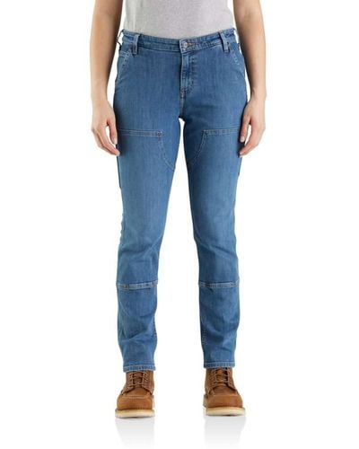 Carhartt Size Rugged Flex Relaxed Fit Double-front Jean - Blue