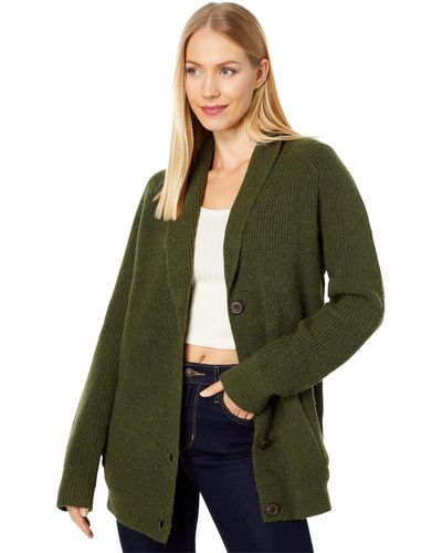 Pendleton Shawl Collar Shetland Cardigan Sweater - Green