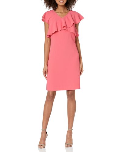 Trina Turk Cameron Flutter Cap Sleeve Dress - Pink