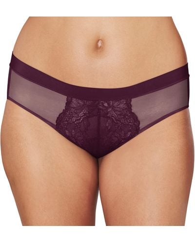 Bali One Smooth U All-Around Smoothing Hi-Cut Panty Nude w/ Black Lace 8  Women's