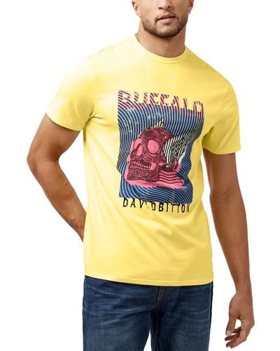 Buffalo David Bitton Short Sleeve Crew Neck Graphic Tee - Yellow