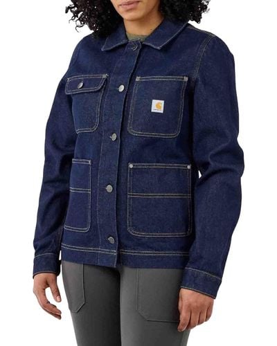 Carhartt S Rugged Flex® Relaxed Fit Denim Jacket Outerwear - Blue