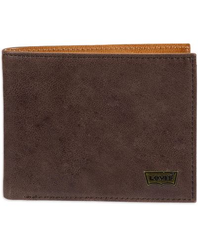 Levi's Rfid Blocking Passcase Wallet - Brown