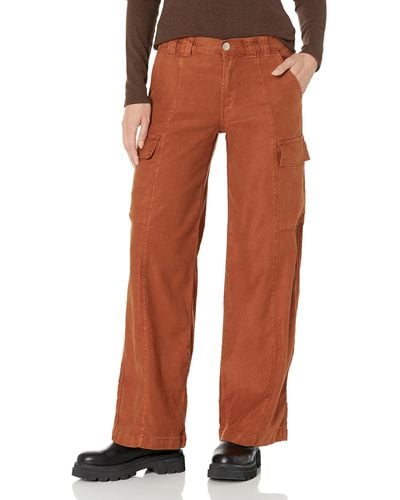 Hudson Jeans Jeans Mid-rise Utility Wide Leg Cargo - Brown