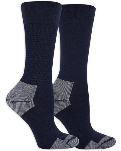 Dr. Scholls Advanced Relief Blisterguard Socks-2 & 3 Packs-non-binding Cushioned Moisture Agement - Blue