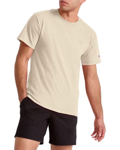 Champion Mens Classic Jersey Tee Athletic T Shirts - Natural