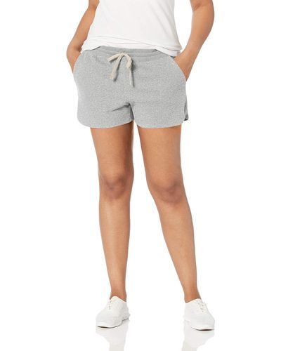 Amazon Essentials Pantalón Corto de Forro Polar Mujer - Gris