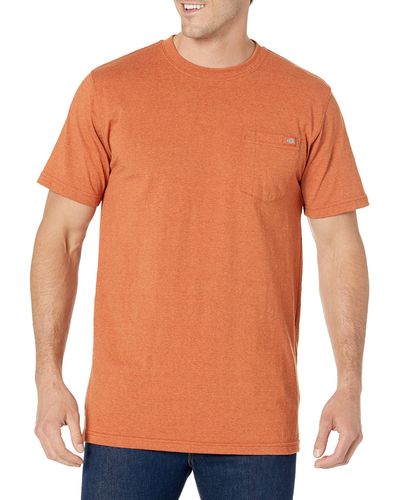 Dickies Big & Tall Short Sleeve Heavyweight T-shirt-discontinued - Orange