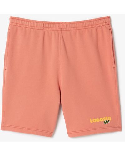 Lacoste Regular Fit Short W/adjustable Waist Wording On Bottom - Pink