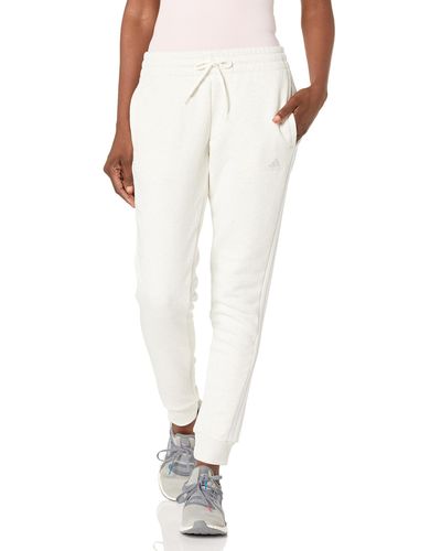 adidas Essentials 3-stripes Fleece Pants - White