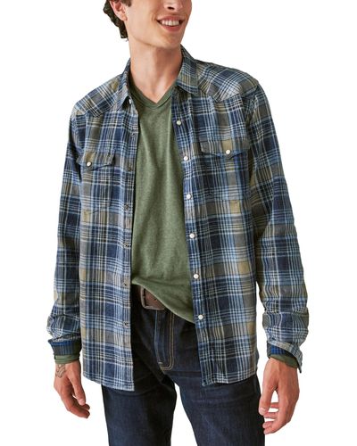 Lucky Brand Indigo Western Long Sleeve Shirt - Blue