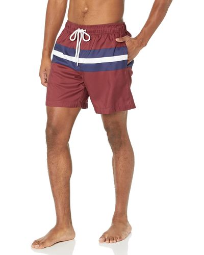 Amazon Essentials Costume a Boxer Ad Asciugatura Rapida 18 cm Uomo - Rosso