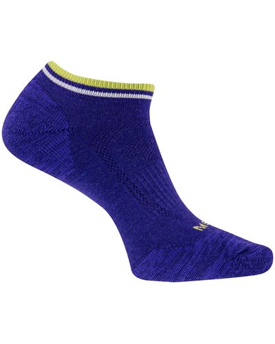 Merrell And Merino Wool Hiking Low Cut Sock With Breathable Moisture Wicking - Blue
