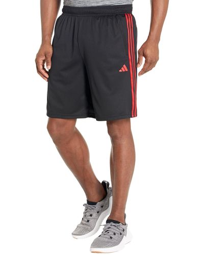 adidas Mens Training Essentials Pique 3-stripes Training Shorts - Black