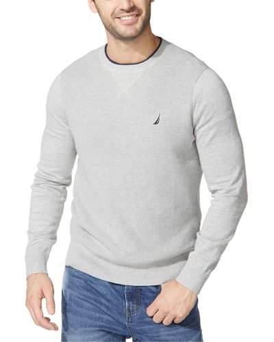 Nautica Ribbed Sweater Pullover - Grau