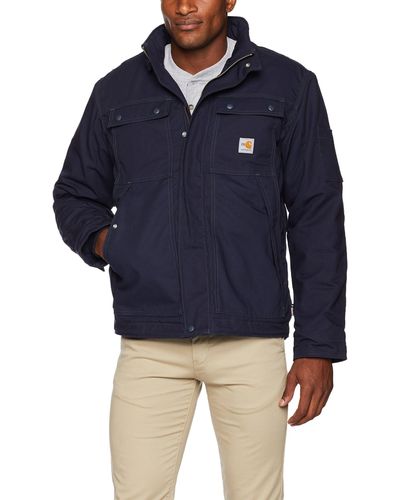 Carhartt Big And Tall Flame-resistant Full Swing Quick Duck Coat - Blue