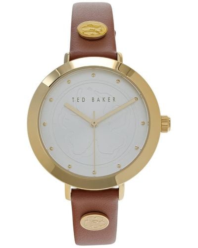 Ted Baker Ammy Magnolia 3h Leather Strap Watch - Black