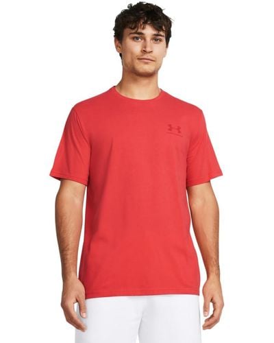 Under Armour Sportstyle Left Chest Short Sleeve T-shirt, - Red