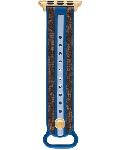 Michael Kors Blue And Brown Pvc And Rubber 38/40mm Apple Watch® Band