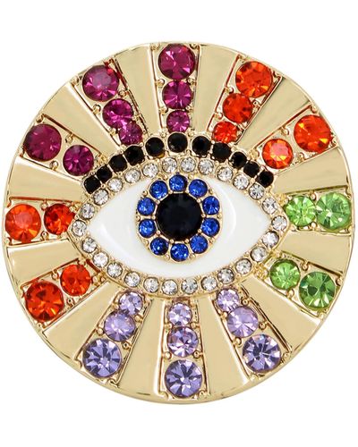 Betsey Johnson S Evil Eye Cocktail Ring - Multicolor
