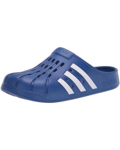 adidas Adult Adilette Clog Slide Sandal - Blue