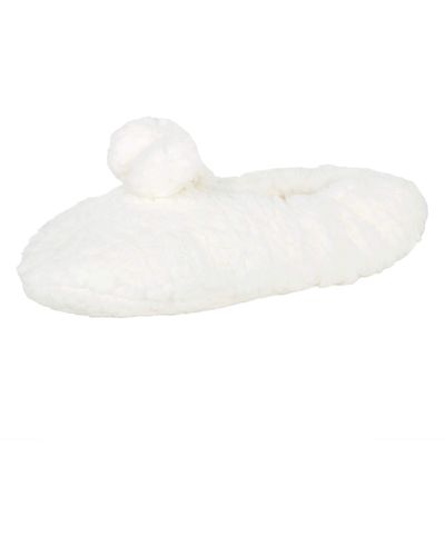 Jessica Simpson Womens Fuzzy Socks With Washable Face Masks Slipper - White