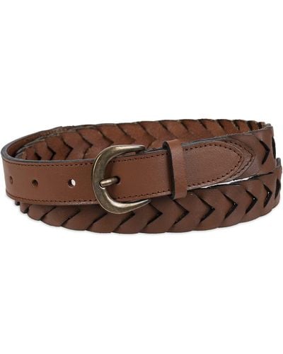 Levi's Regular Casual Braided Leather Belt - Brown
