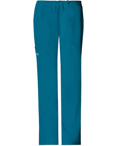 CHEROKEE Scrubs For Workwear Core Stretch Drawstring Cargo Scrub Pants 4044 - Blue