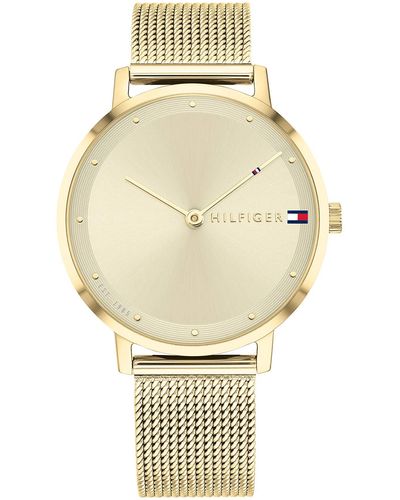 Tommy Hilfiger Quartz Stainless Steel And Mesh Bracelet Casual Watch - Metallic