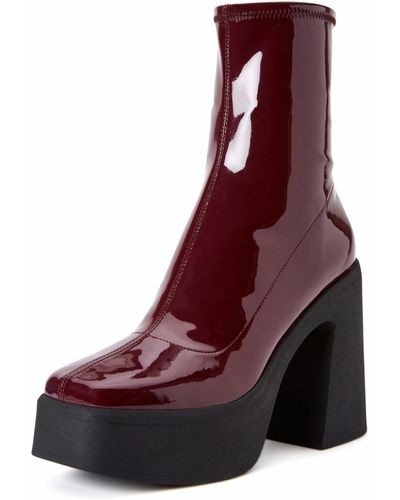 Katy Perry The Heightten Stretch Bootie Fashion Boot - Red
