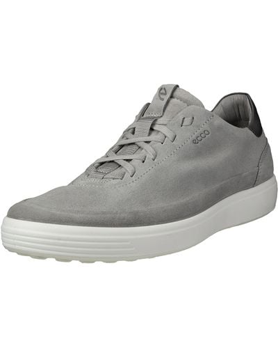Ecco Soft 7 Lace Up Trainer - Grey