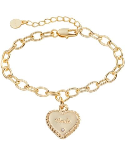 ALEX AND ANI 'bride' Heart Charm Bracelet - Metallic