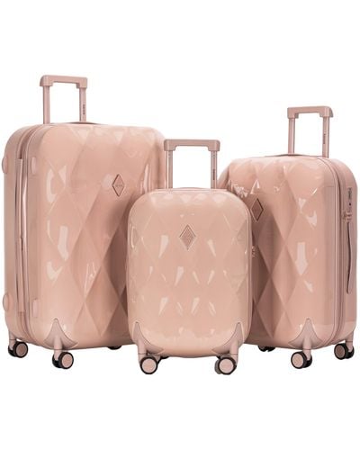 Kensie Enchanting 3 Piece Luggage Set - Pink